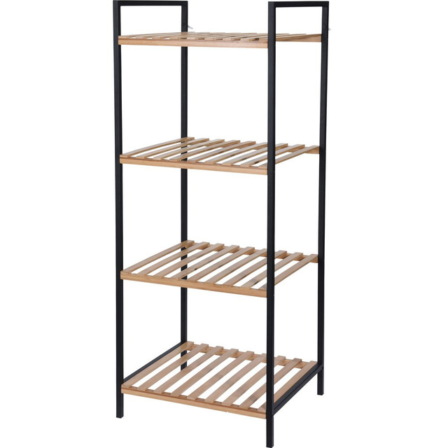 Raft baie, 4 niveluri, bambus, organizator pentru baie