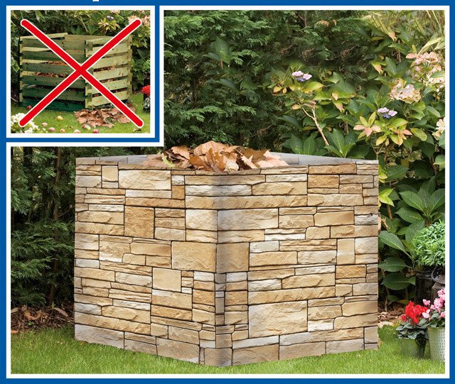 Protecție pentru balcon cu motiv de piatră decorativă - 500 x 85 cm, ardezie