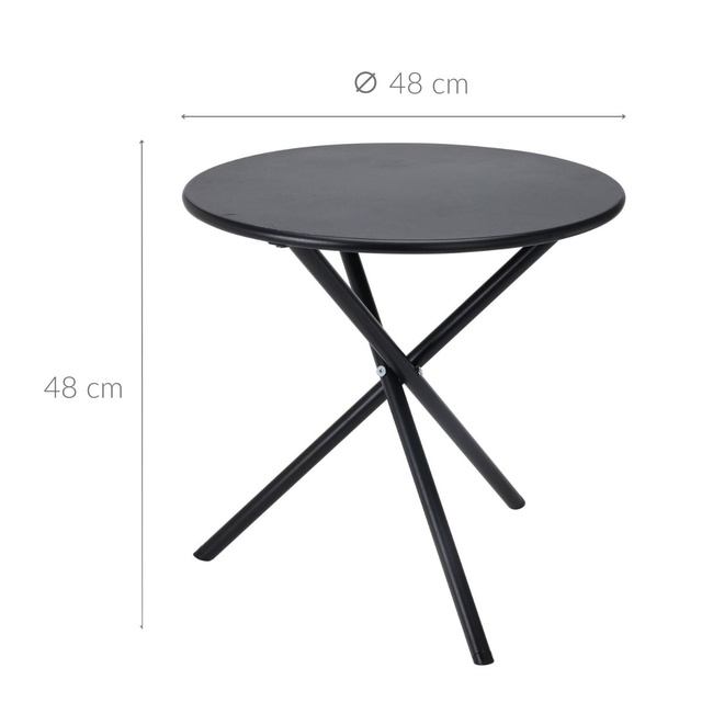 Masa de gradina metalica, Ø 48 cm