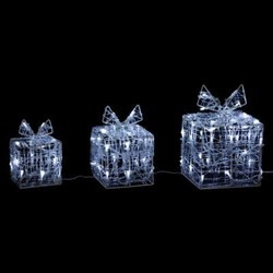 Ornamente luminoase de exterior, cadouri acrilice, 70 LED-uri