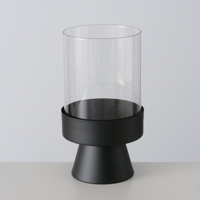 Set 2 sfeșnice moderne Pallas, negru