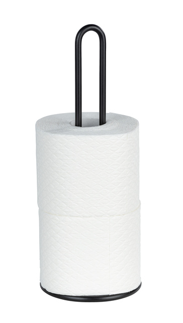 Suport pentru prosop de hârtie Ø 12,5 cm, negru, WENKO
