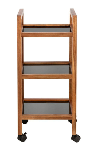 Etajeră mobilă din lemn de salcâm FONDI, 3 niveluri, înălțime 76,5 cm