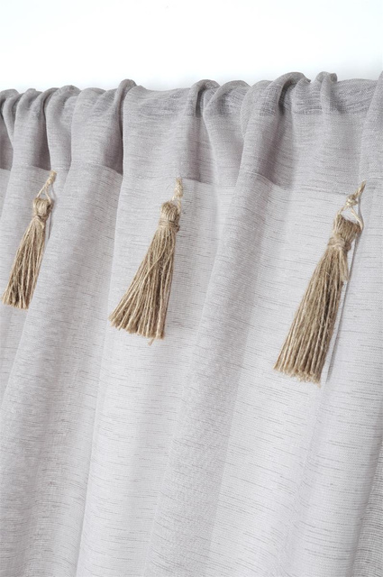 Perdea IBIZA cu ciucuri decorativi, 140 x 260 cm