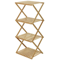 Raft din bambus pentru baie, 4 nivele, 40 x 45 x 75 cm