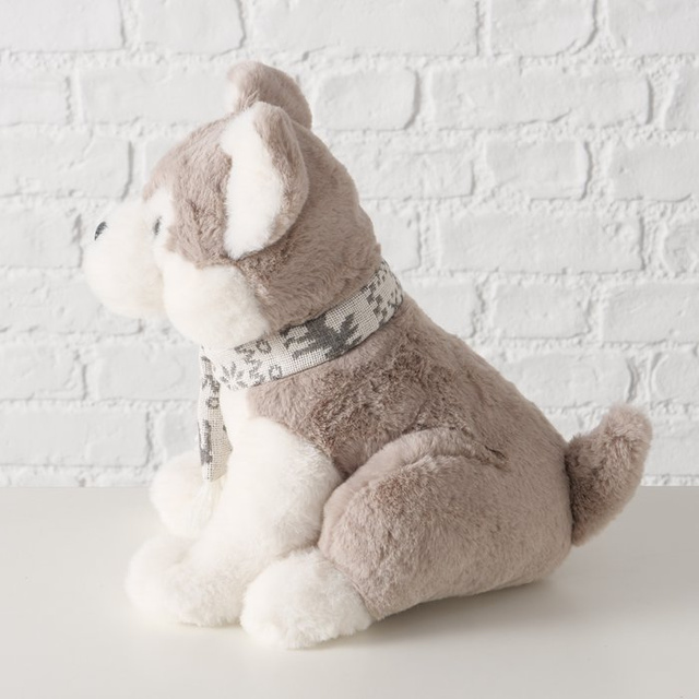 Câinele de pluș cu fular BELLO, 28 cm