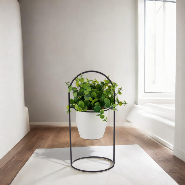 Floare artificiala in ghiveci pe suport metalic, Ø 21 x 30 cm