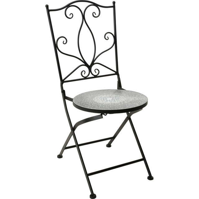 Scaun metalic cu sezut decorativ, mozaic, 90 cm