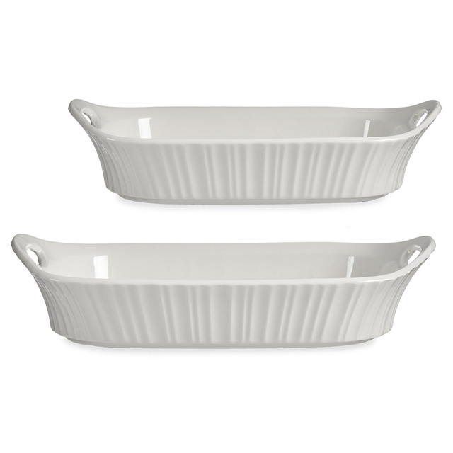 Set 2 vase din porțelan pentru copt