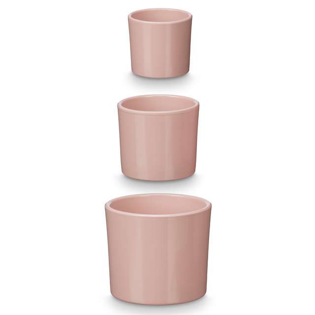 Ghivece ceramice, 3 buc, Ø 14, 17, 22 cm