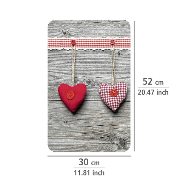 Plăci de protecție din sticlă HEARTS pentru aragaz - 2 bucăți, WENKO, hearts