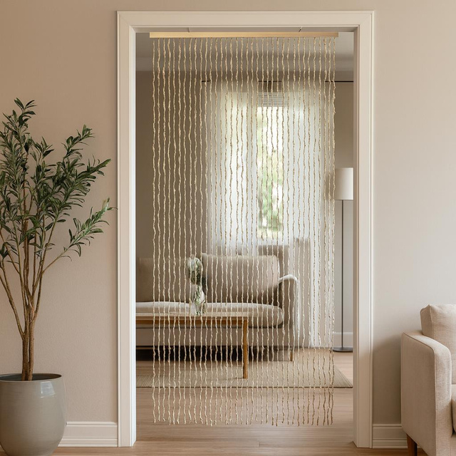 Cortină de ușă din sfoară MATTE, 90 x 200 cm