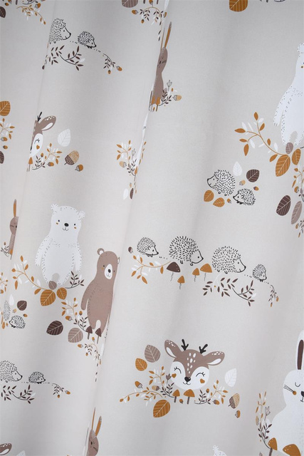 Perdea pentru camera copiilor Prieteni din pădure GABIN, 135 x 260 cm