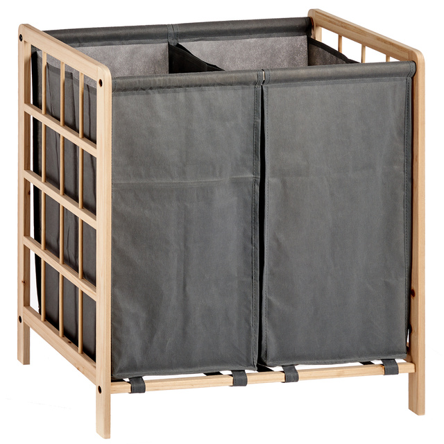 Cos de rufe, lemn + material textil