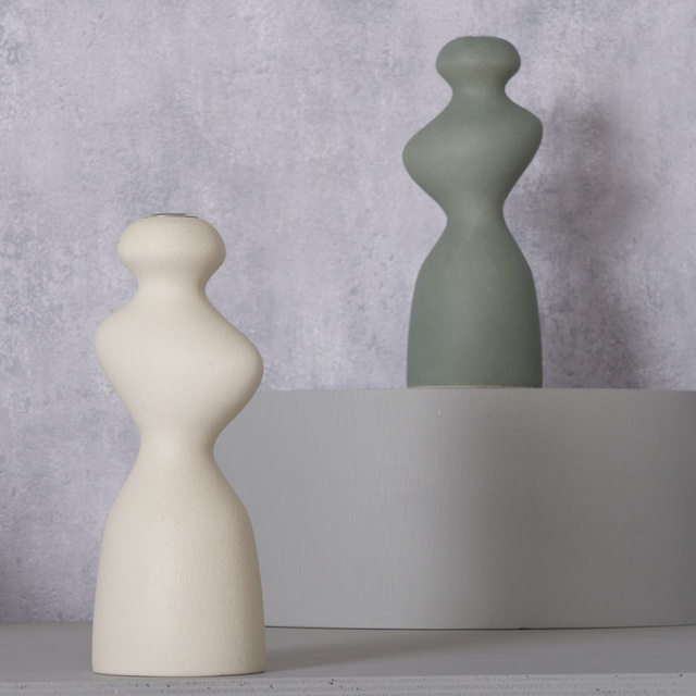 Sfeșnic din ceramică de formă neregulată MORANA, 22 cm