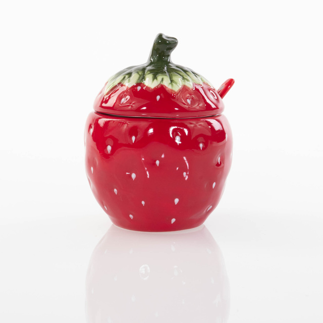 Borcan decorativ pentru gem de capsuni Strawberry, 380 ml