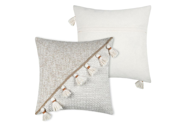 Perna decorativă ZIANA boho cu franjuri, 45 x 45 cm