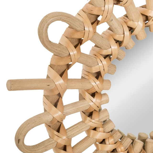 Set de oglinzi decorative cu rama din răchită, Ø 28 cm, 3 bucăți