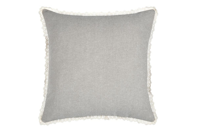 Perna decorativă CLARINE cu dantelă, 40 x 40 cm