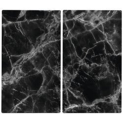 Plăci de protecție din sticlă MARBLE BLACK pentru aragaz – 2 bucăți, ZELLER, model 4