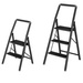 Scara pliabila, 2 trepte, Negru, WENKO