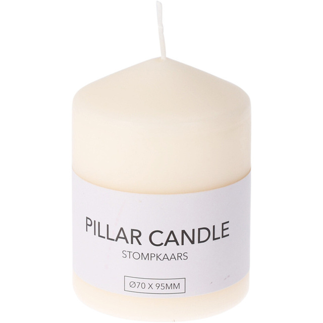 Lumânare cilindrică din parafină, Ø 7 x 9,5 cm