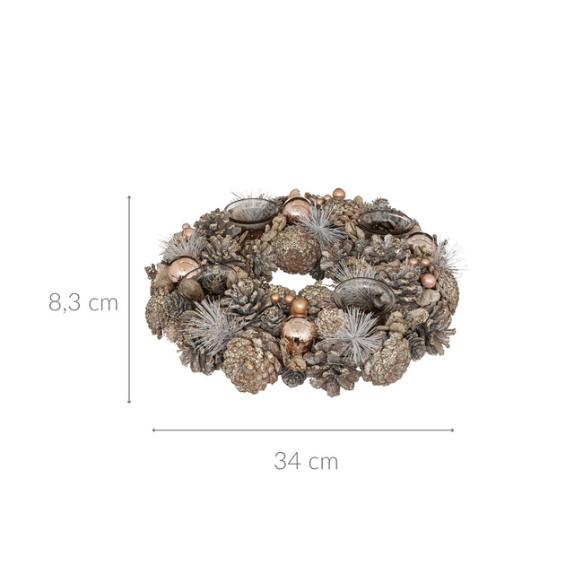 Coronita de Craciun cu spatiu pentru 4 lumanari, Ø 34 cm