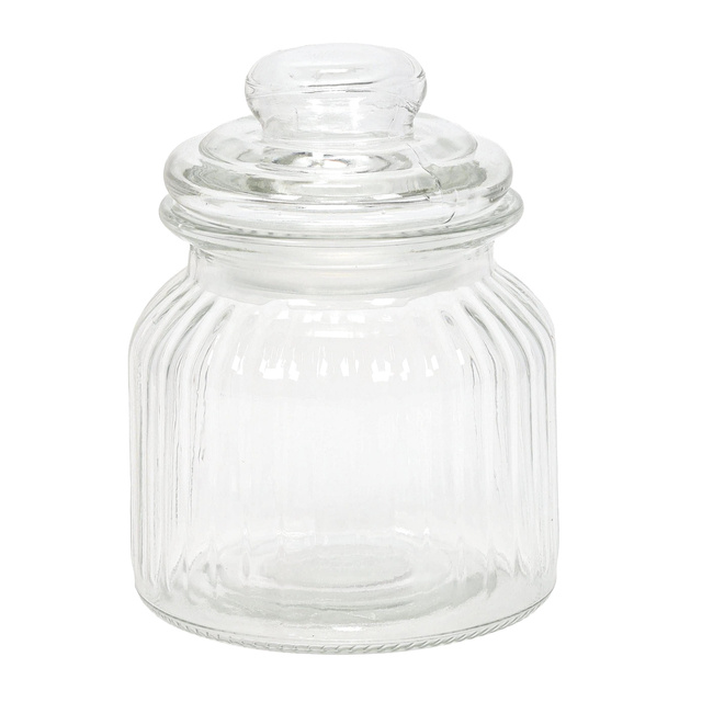 Borcan cu nervuri cu capac etanș, 500 ml