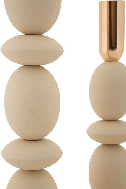 Set de 2 suporturi pentru lumânări SHUTTLE cu design modern, înălțimi 25 cm & 33 cm