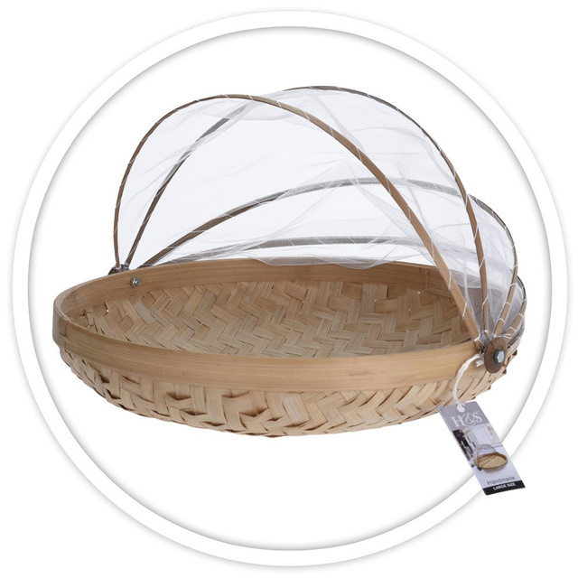 Coș de pâine din fibră de bambus, recipient practic pentru alimente pentru bucătărie.