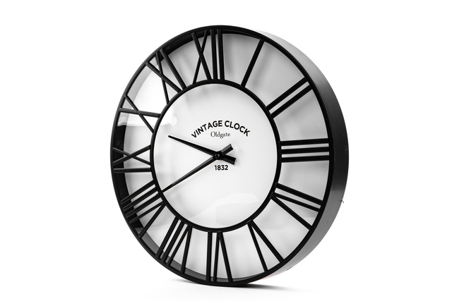 Ceas de perete Atmosphere, Ø 35 cm, negru