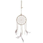 Dream catcher de perete FOLK, Ø 16,5 x 56 cm, bej