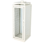 Lantern metalic lumanare, 14,5 x 14,5 x 39 cm