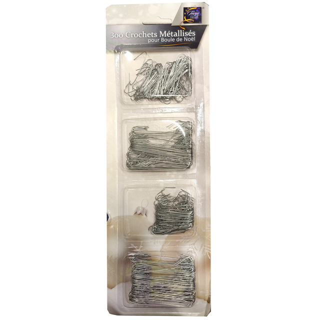 Set 300 de carlige pentru decoratiuni de Craciun, din metal