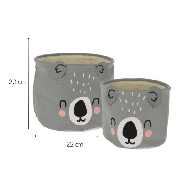 CUTE cos pentru jucarii, set de doua recipiente