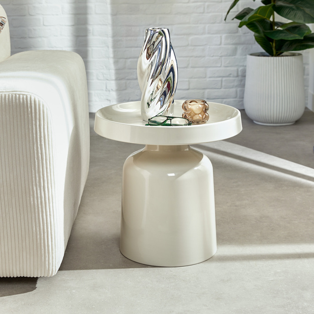 Vază argintie TWISTED SKY, ceramică, înălțime 21 cm