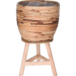 Ghiveci cu picioare, 18 x 35 cm, rattan