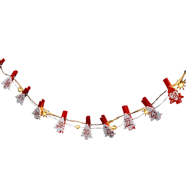 Calendar Advent LED, brazi de Crăciun