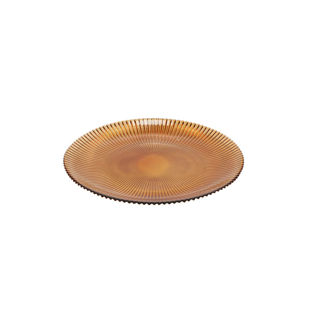 Farfurie de desert striată AMBER, Ø 21 cm