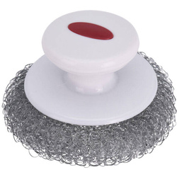 Sarma metalica de otel cu maner pentru curatarea gratarului, 2 bucati