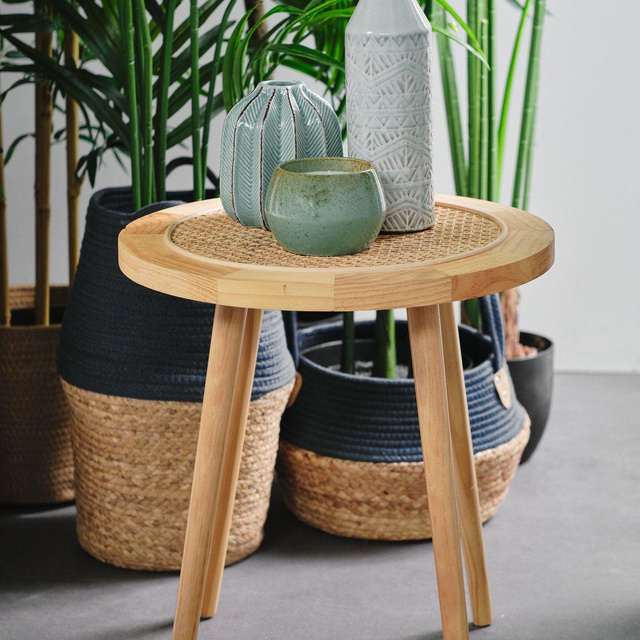 Masuta de cafea Kali, blat din impletitura vieneza