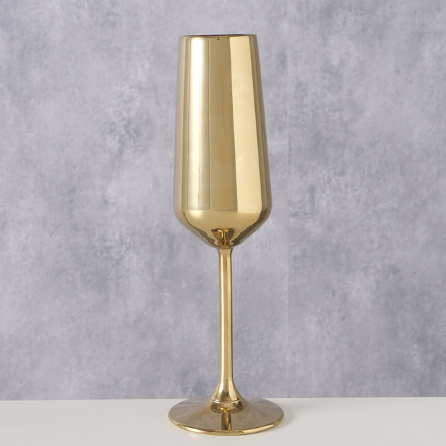 Pahar de șampanie din sticlă metalică ADORA, 195 ml