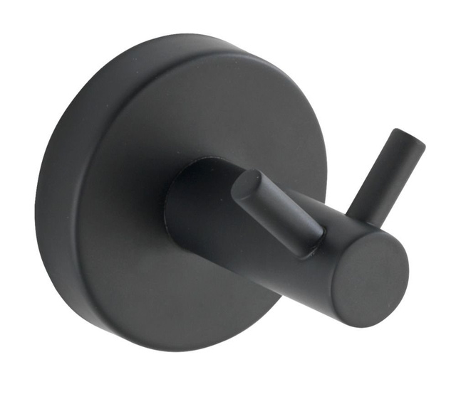 Cuier prosoape BOSIO, Negru, 5,5x5,5 cm,WENKO