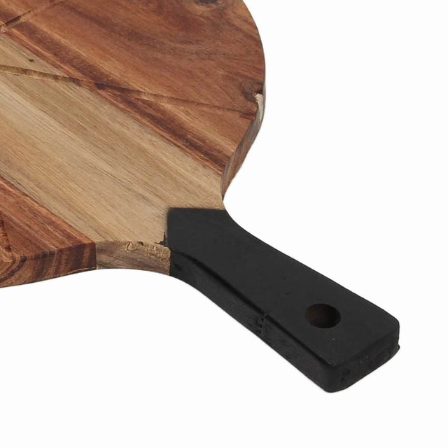 Tabla pizza din lemn de salcam cu cutit