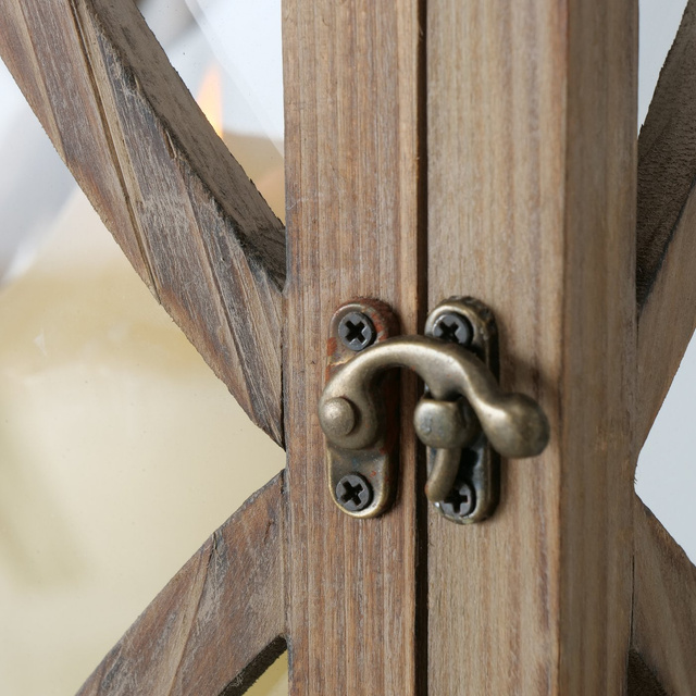 Set 2 felinare  din lemn Karol