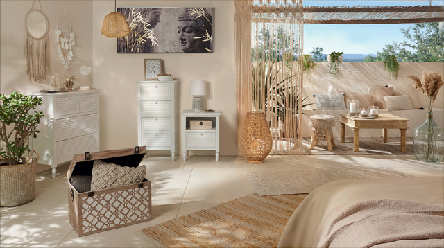 Lampă de tavan etnică, iluminat atrăgător cu abajur E27