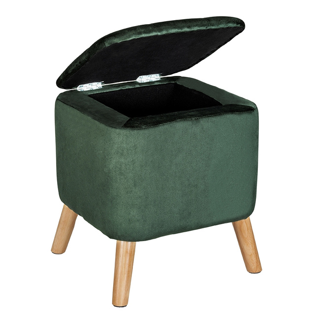 Puf pentru living EMMA, din catifea, cu spatiu depozitare, 42, 5 cm, WENKO