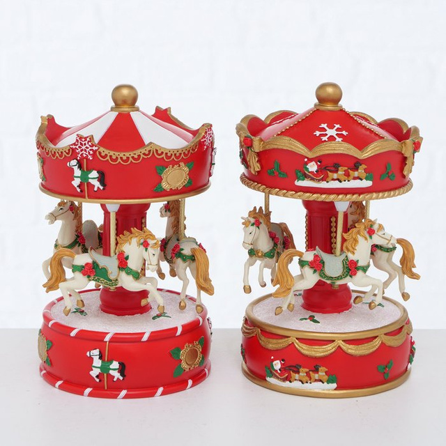 Căsuța muzicală de Crăciun JOLYNA, înălțime 17 cm