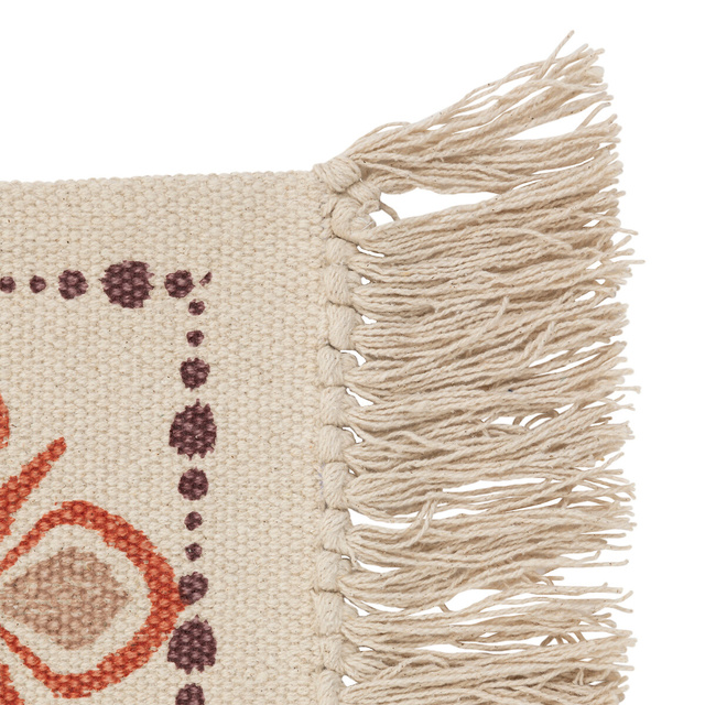 Covor din bumbac cu franjuri IKAT, 120 × 170 cm