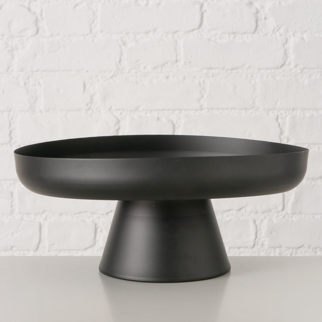 Platou metalic CREDO, negru, înălțime 13 cm